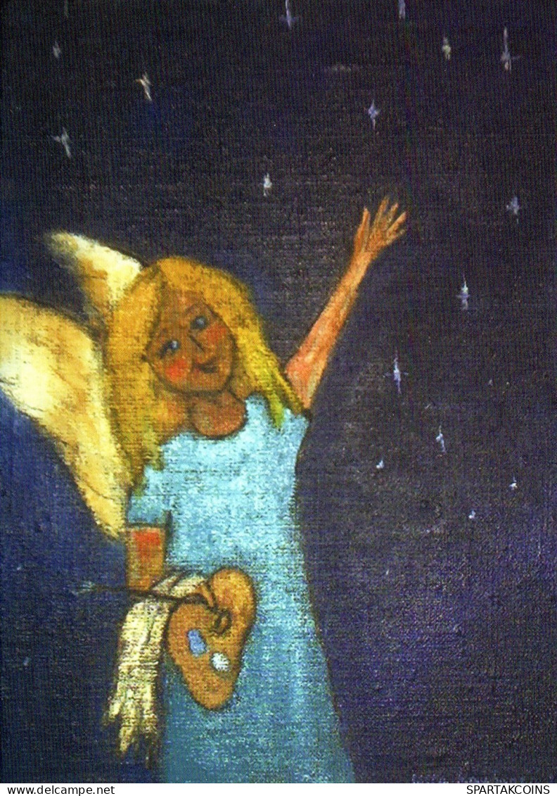 ENGEL WEIHNACHTSFERIEN Feiern & Feste Vintage Ansichtskarte Postkarte CPSM #PAH306.A - Angels