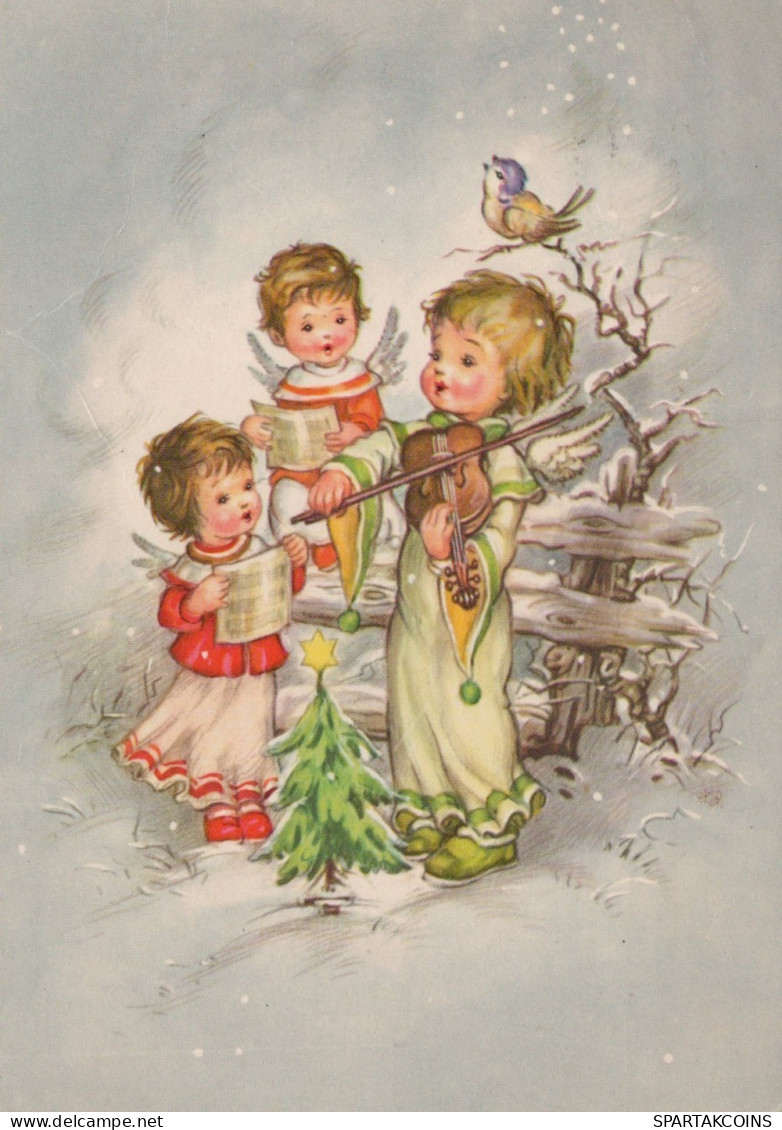 ENGEL WEIHNACHTSFERIEN Feiern & Feste Vintage Ansichtskarte Postkarte CPSM #PAG937.A - Anges