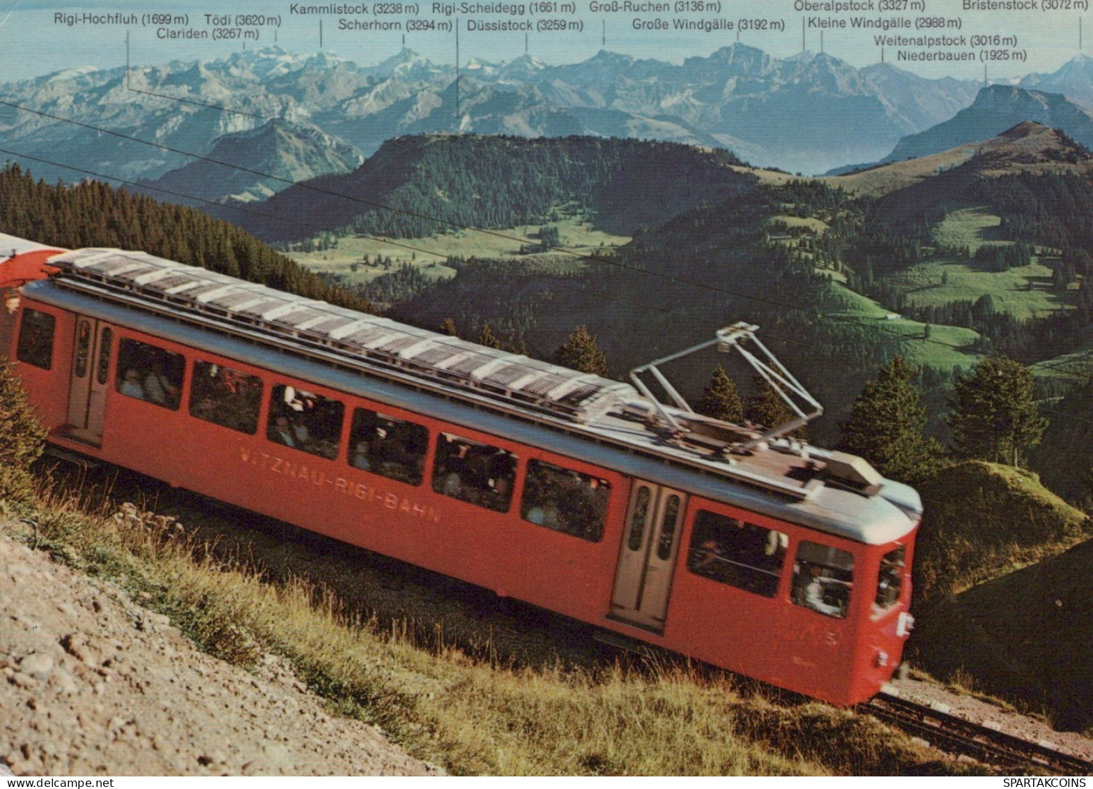 TRENO TRASPORTO FERROVIARIO Vintage Cartolina CPSM #PAA930.A - Trenes