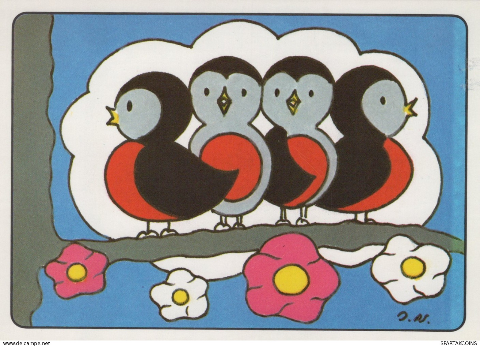 BIRD Animals Vintage Postcard CPSM #PAN132.A - Birds