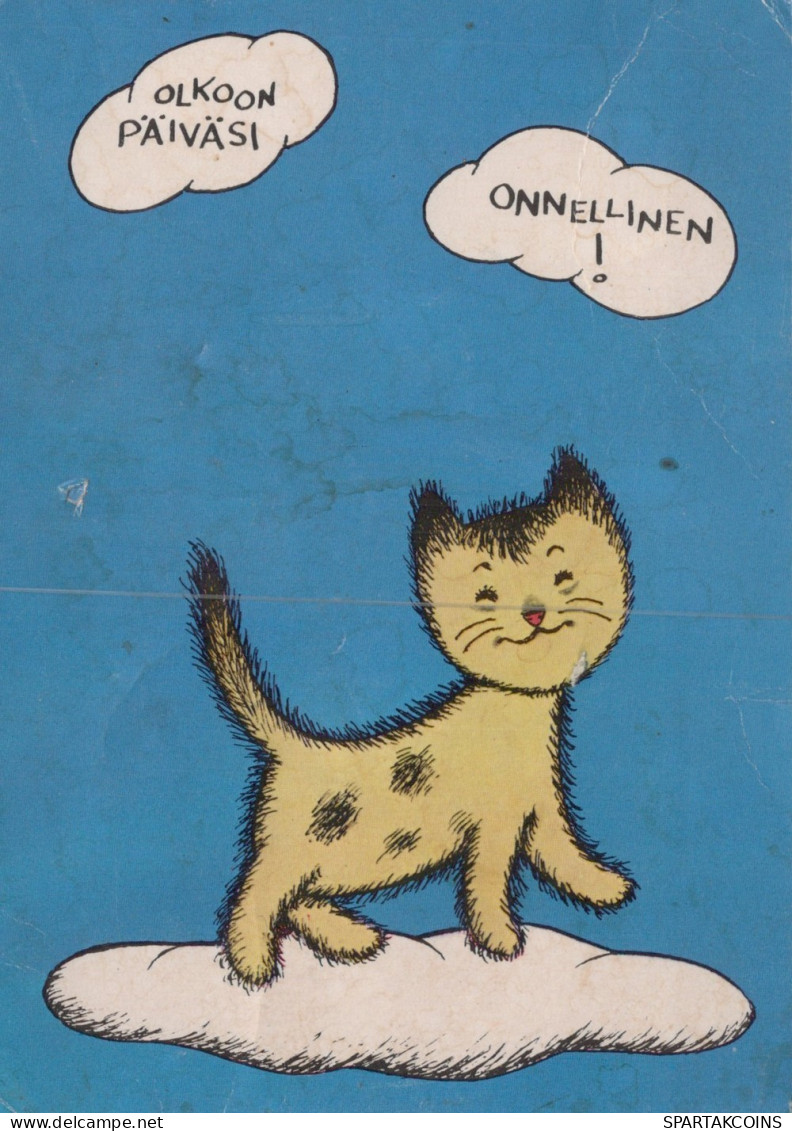 KATZE MIEZEKATZE Tier Vintage Ansichtskarte Postkarte CPSM #PAM280.A - Chats