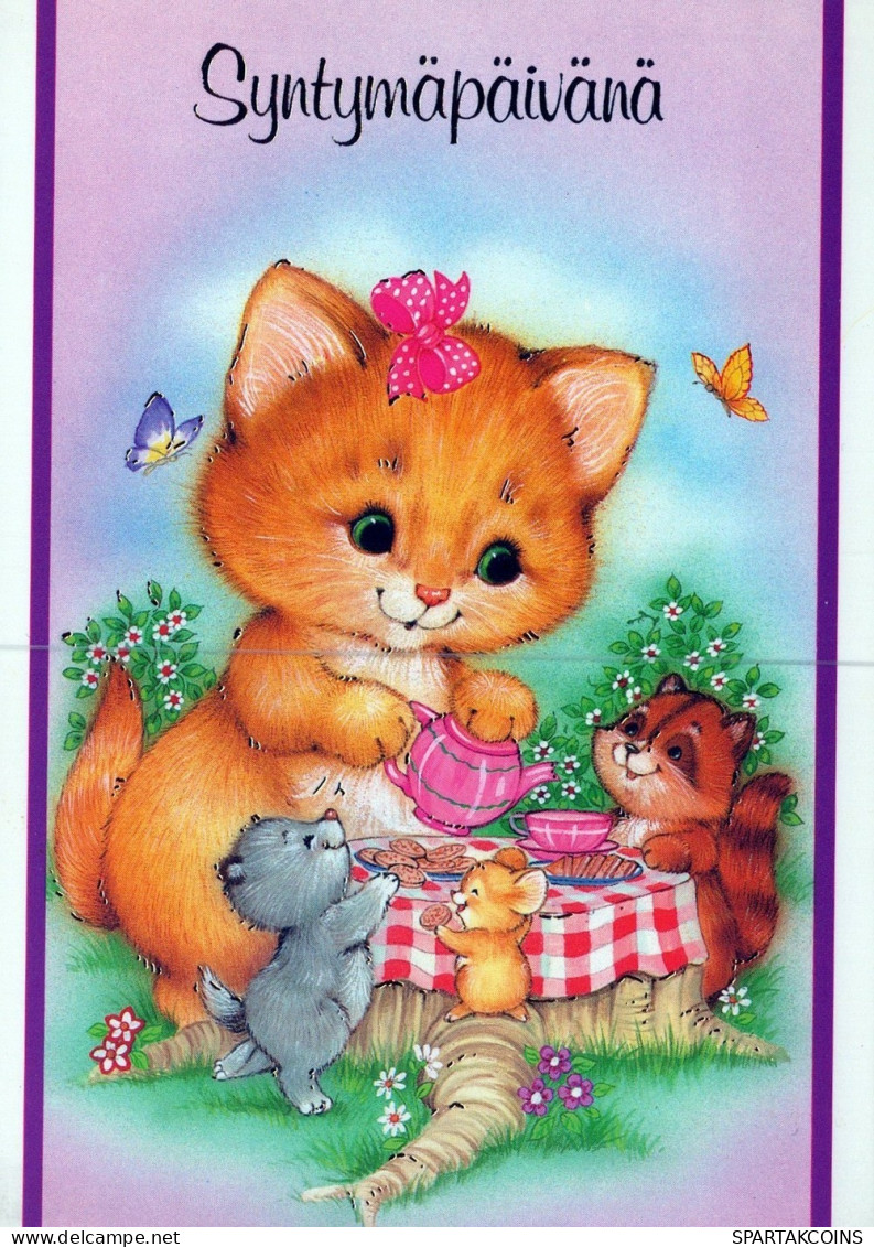 GATO GATITO Animales Vintage Tarjeta Postal CPSM #PAM262.A - Katten