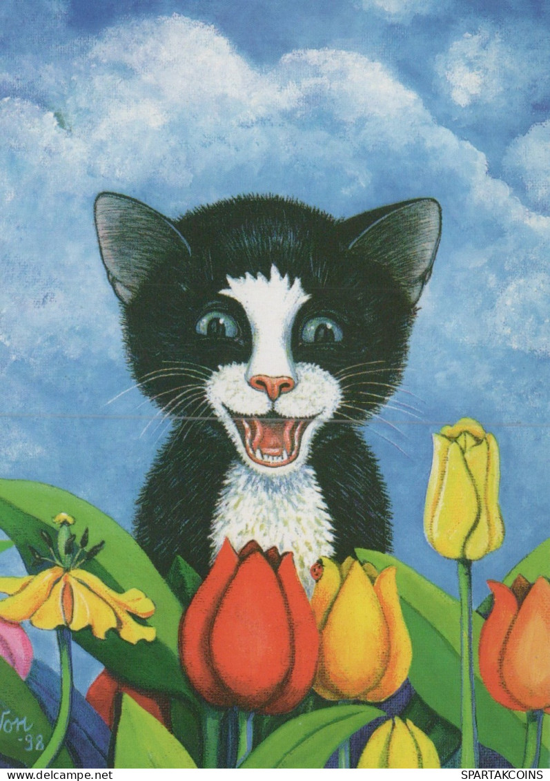 CAT KITTY Animals Vintage Postcard CPSM Unposted #PAM141.A - Katzen