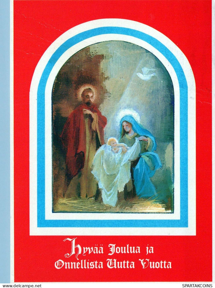 Vergine Maria Madonna Gesù Bambino Natale Religione Vintage Cartolina CPSM #PBB909.A - Maagd Maria En Madonnas