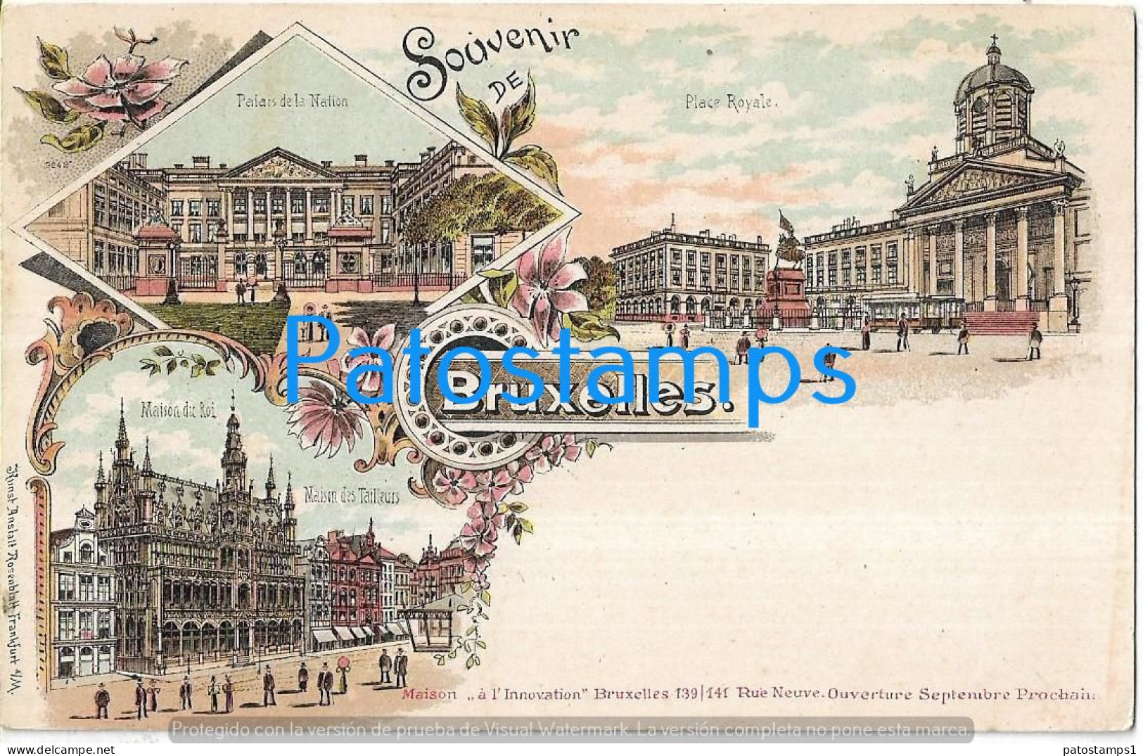 228716 BELGIUM BRUXELLES ART PALACE SQUARE MAISON MULTI VIEW POSTAL POSTCARD - Sonstige & Ohne Zuordnung