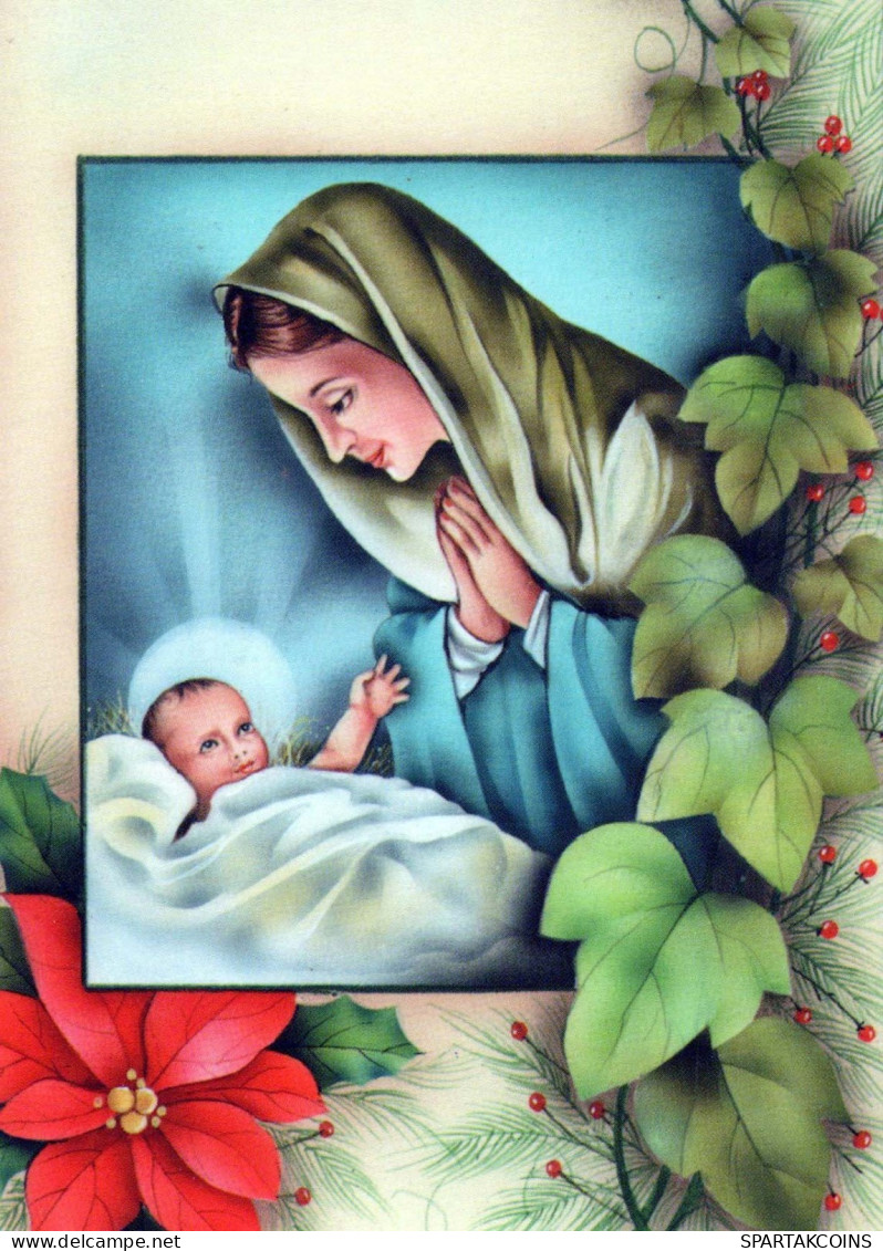 Virgen María Virgen Niño JESÚS Navidad Religión Vintage Tarjeta Postal CPSM #PBB783.A - Virgen Maria Y Las Madonnas