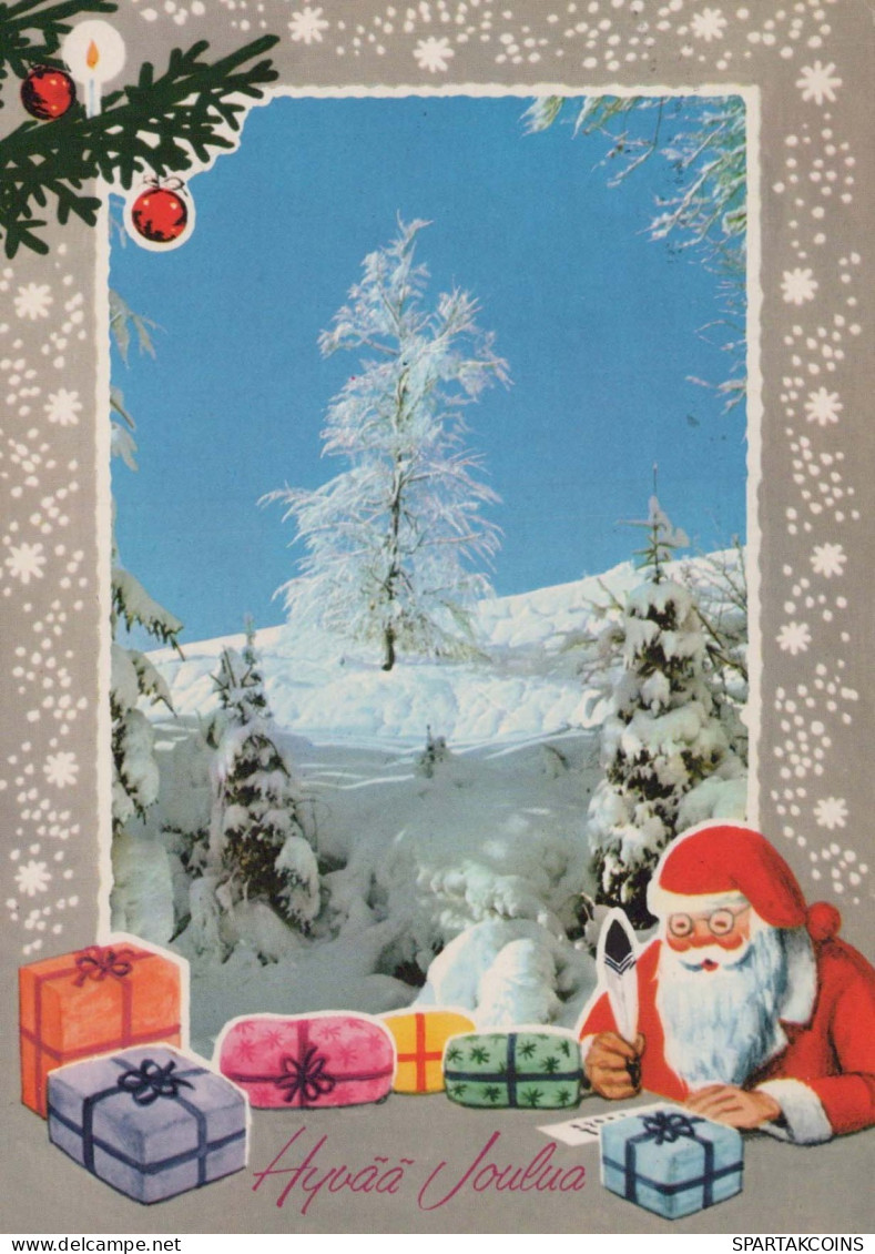 PAPÁ NOEL Feliz Año Navidad Vintage Tarjeta Postal CPSM #PAV678.A - Kerstman