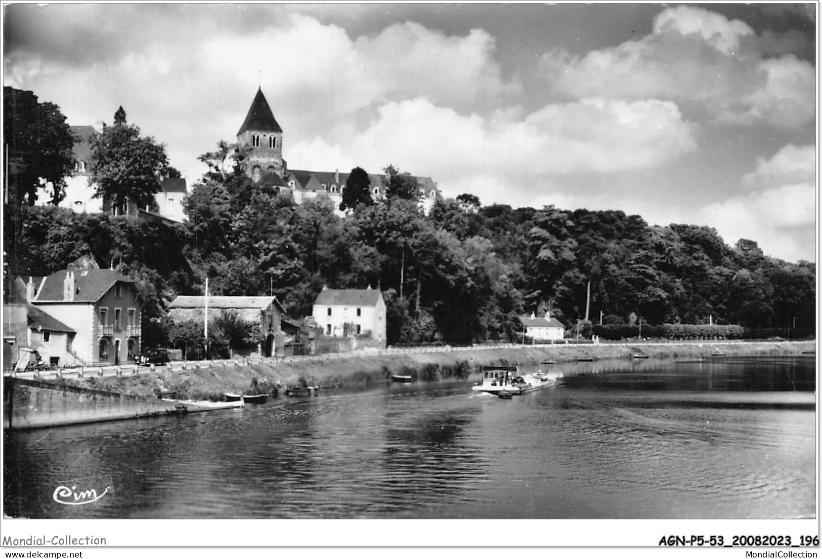 AGNP5-0457-53 - CHATEAU-GONTIER - Bords De La Mayenne Et L'église Abbatiale St-jean - Chateau Gontier