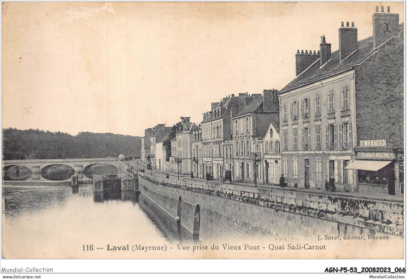AGNP5-0392-53 - LAVAL - Vue Prise Du Vieux Pont - Quai Sadi-carnot - Laval