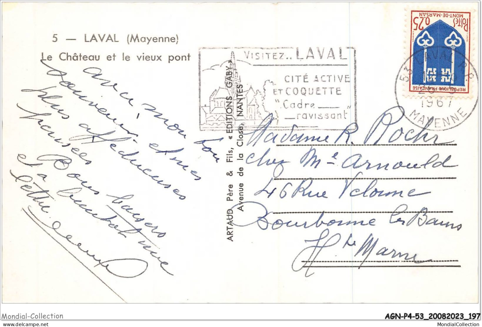 AGNP4-0357-53 - LAVAL - Le Chateau Et Le Pont-vieux - Laval