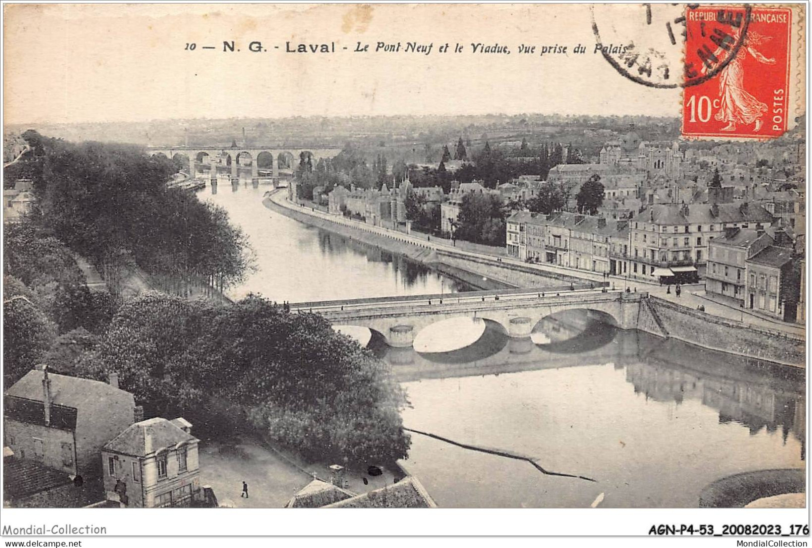 AGNP4-0347-53 - LAVAL - Le Pont Neuf Et Le Viaduc - Prise Du Palais - Laval