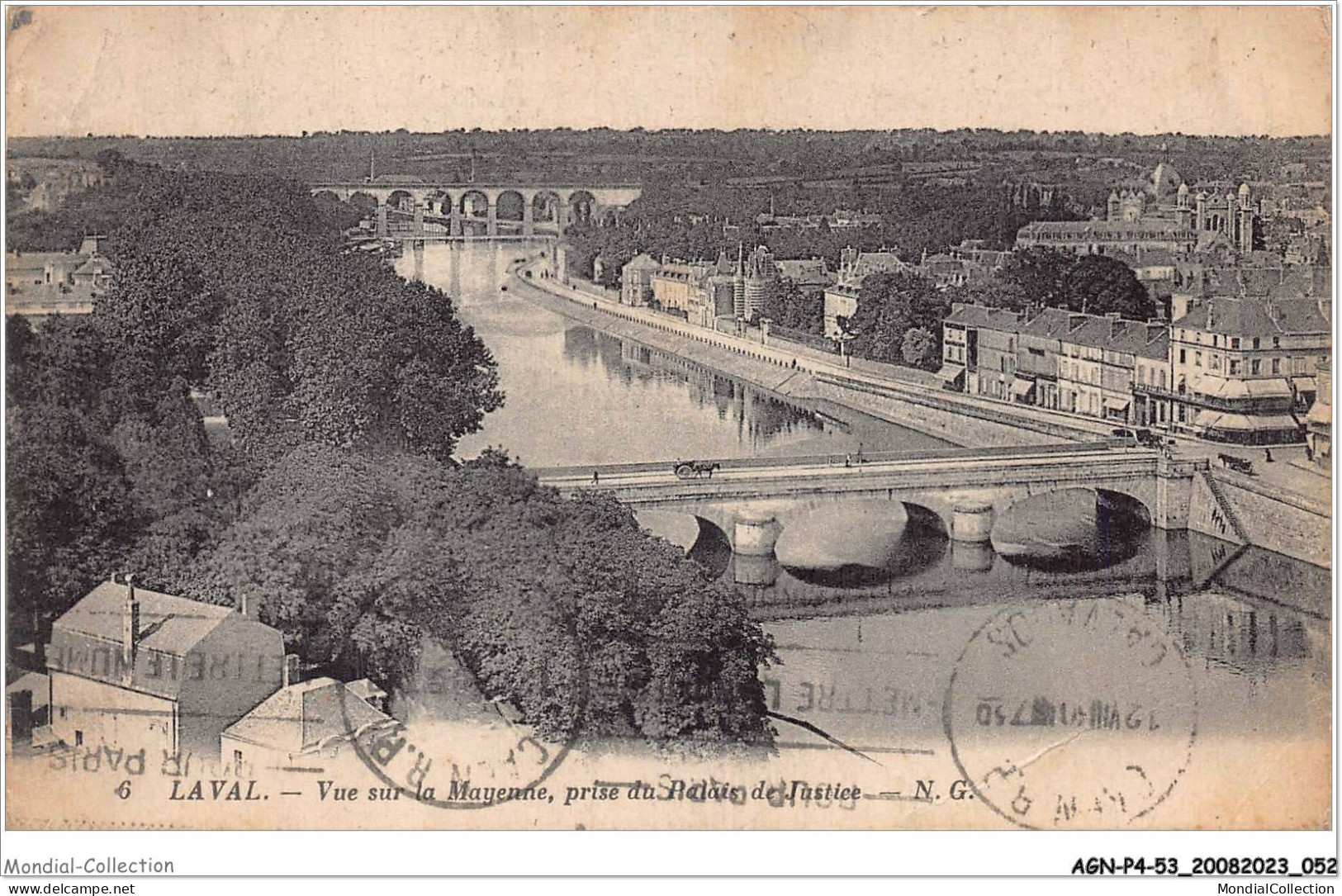 AGNP4-0285-53 - LAVAL - Vue Sur La Mayenne - Prise Du Palais De Justice - Laval