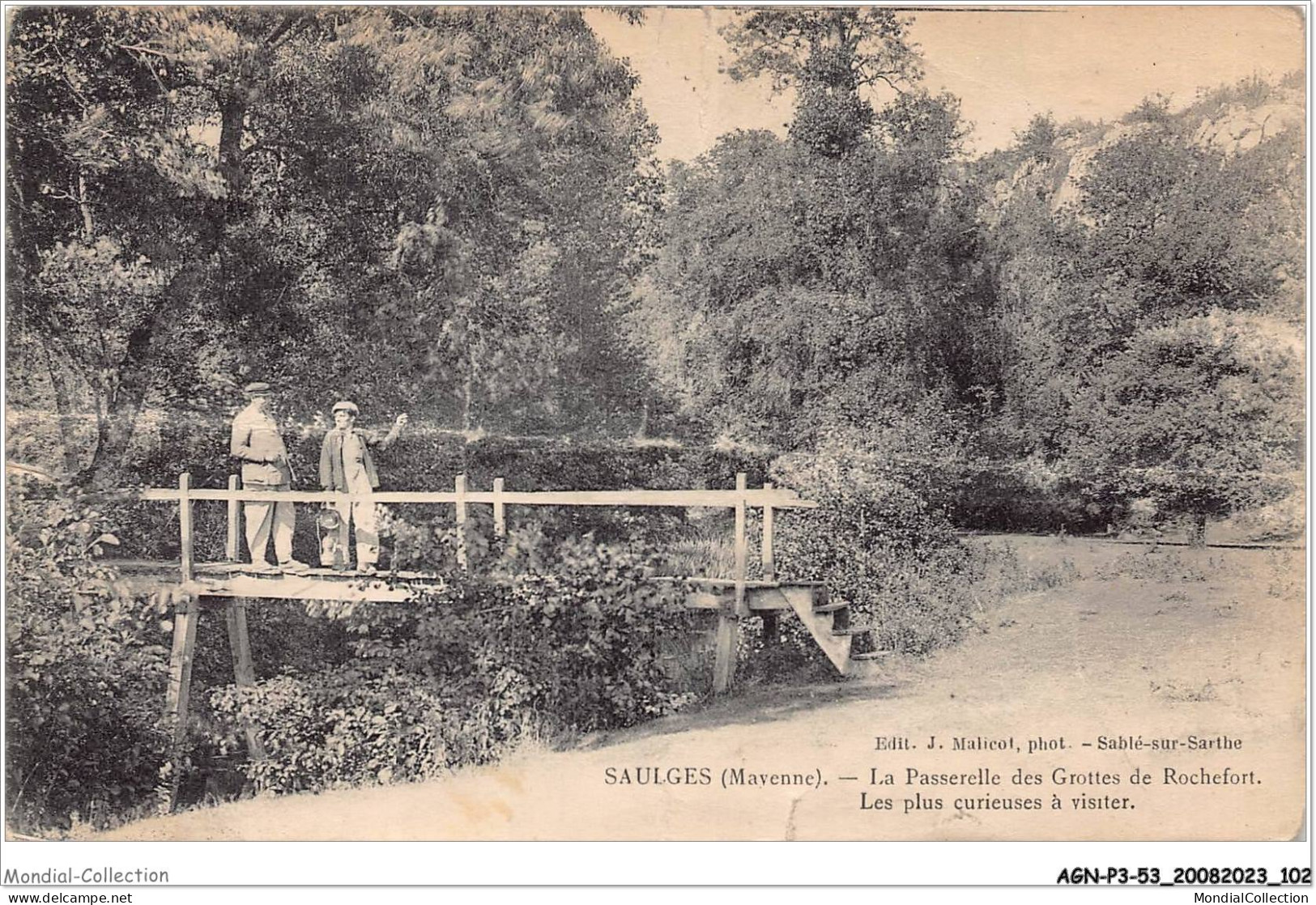 AGNP3-0216-53 - Saulges - La Passerelle Des Grottes De Rochefort - Les Plus Curieuses A Visiter - Other & Unclassified