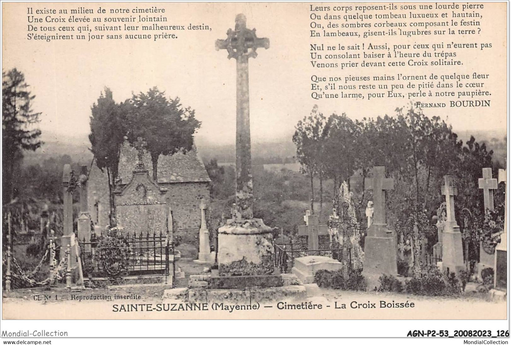 AGNP2-0137-53 - SAINTE-SUZANNE - Cimetière - La Croix Boissée - Sainte Suzanne