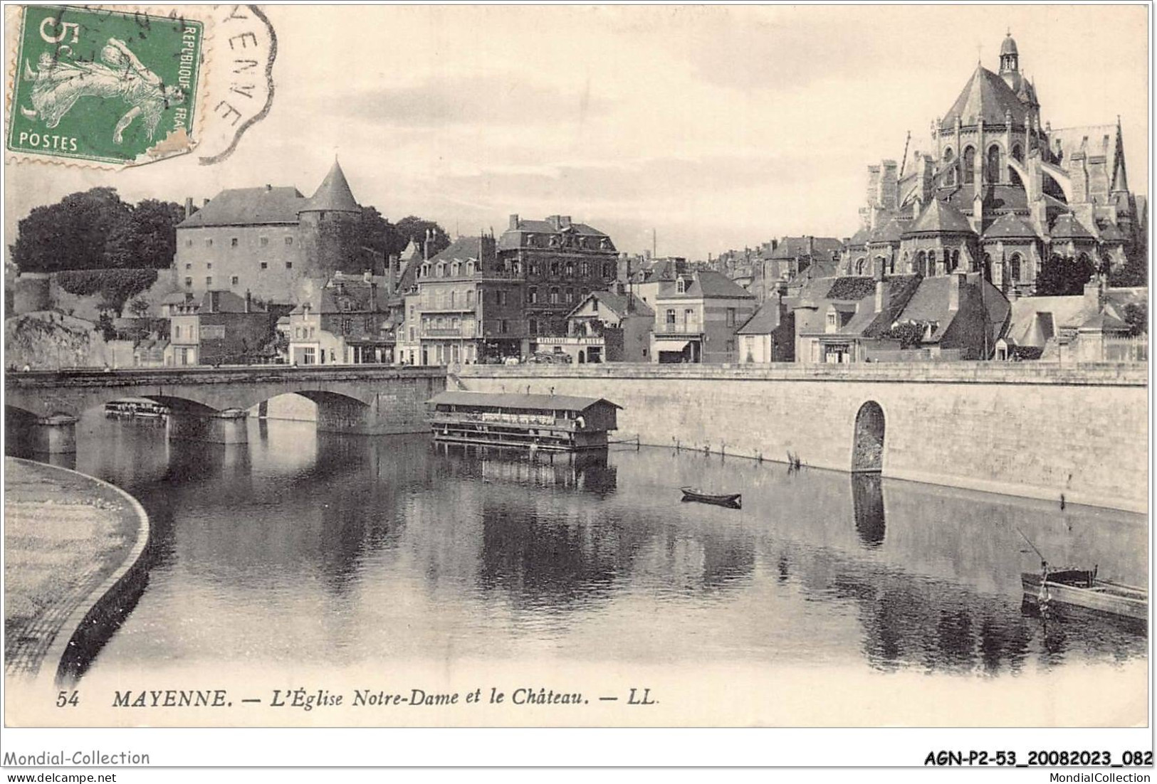 AGNP2-0115-53 - MAYENNE - L'église Notre-dame Et Chateau - Mayenne