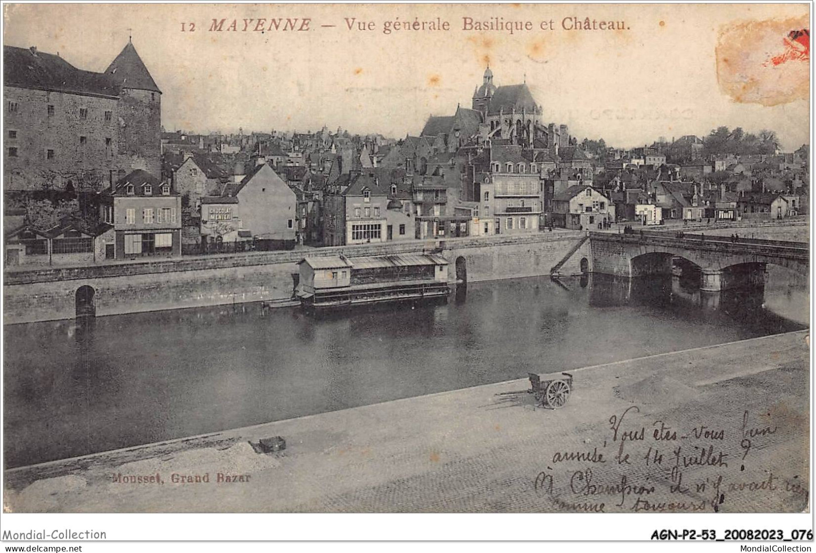 AGNP2-0112-53 - MAYENNE - Vue Générale - Basilique Et Chateau - Mayenne