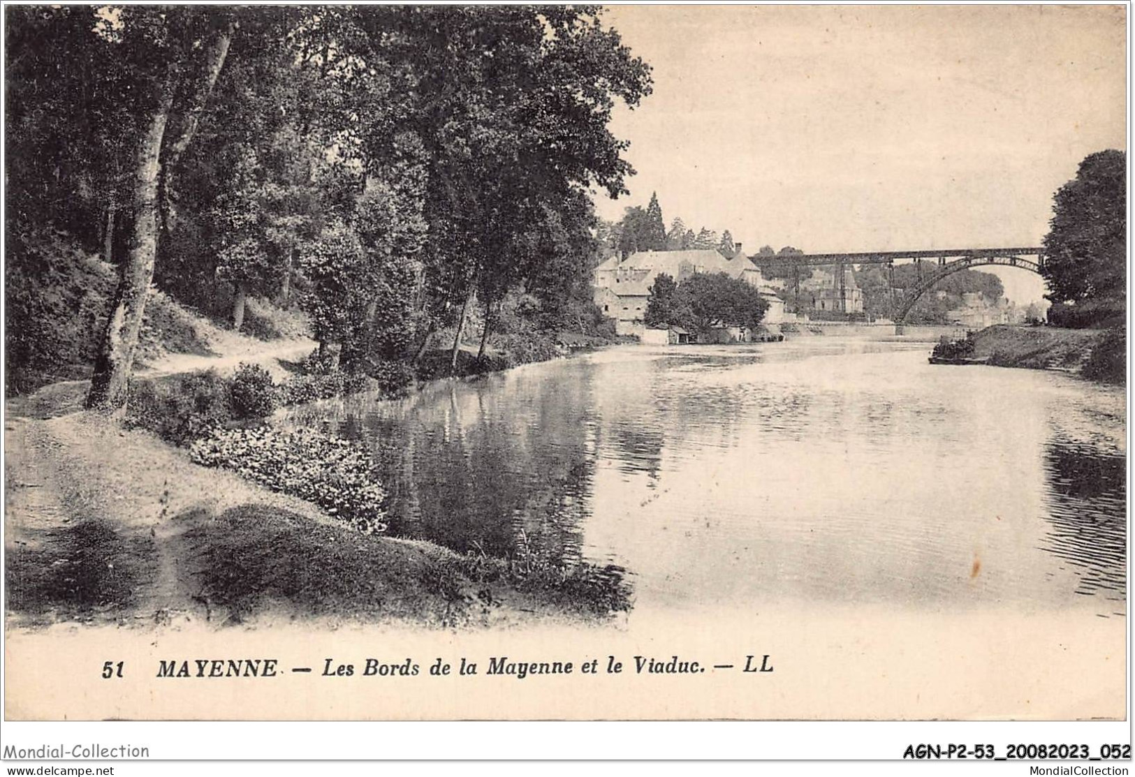 AGNP2-0100-53 - MAYENNE - Les Bords De La Mayenne Et Le Viaduc - Mayenne