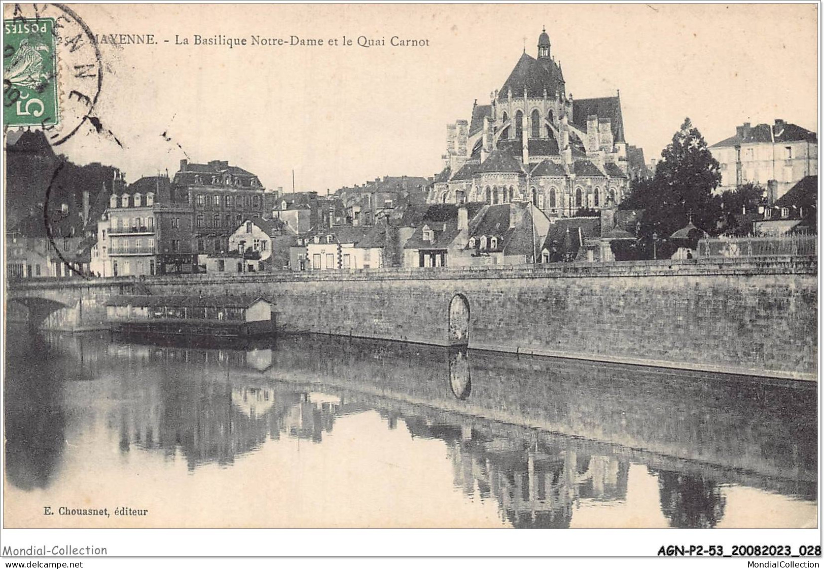 AGNP2-0088-53 - MAYENNE - La Basilique Natre-dame Et Le Quai Carnot - Mayenne