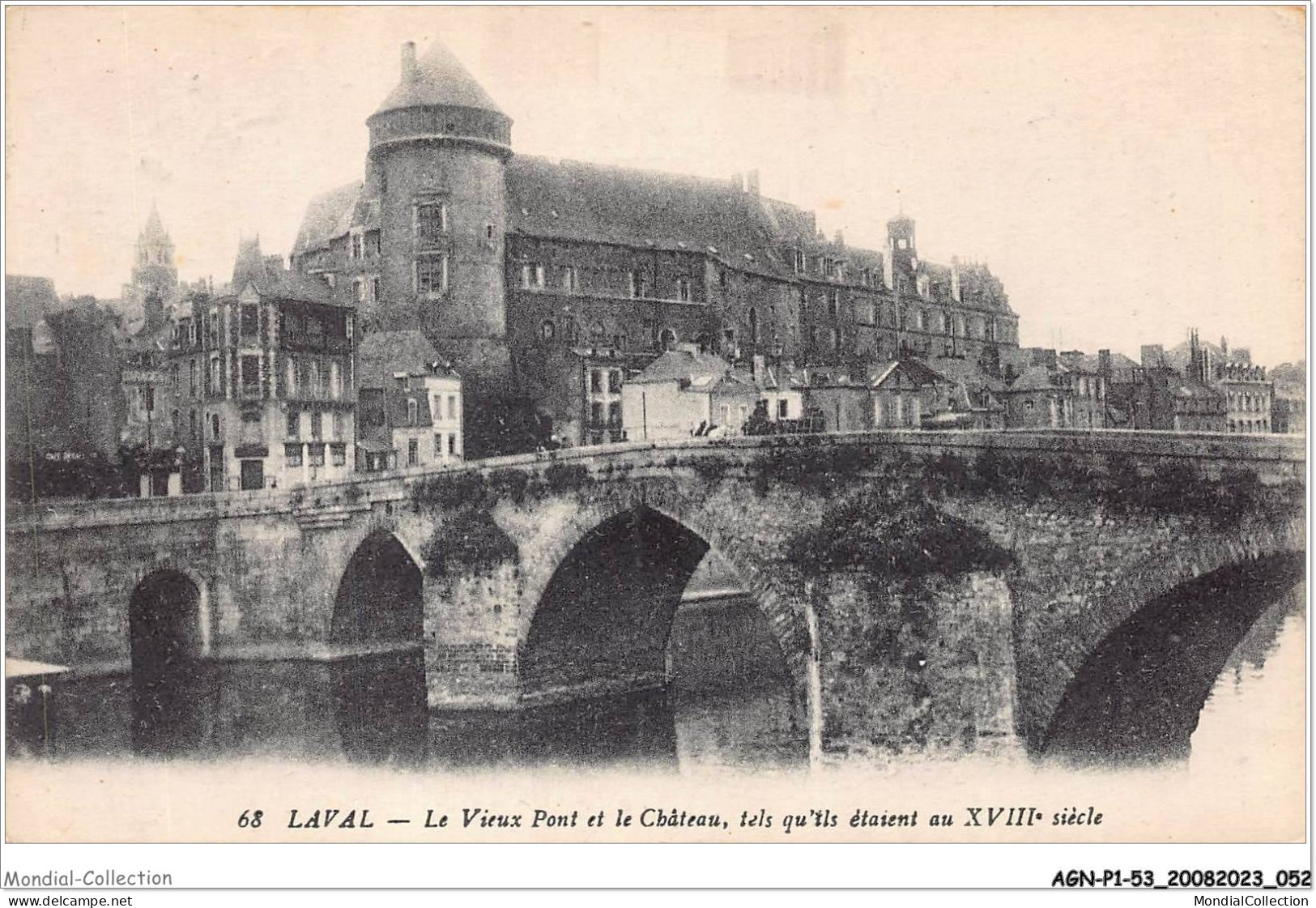 AGNP1-0027-53 - LAVAL - Le Vieux Pont Et Le Chateau - Tels Quils étaient Au XVIIIe Siècle - Laval