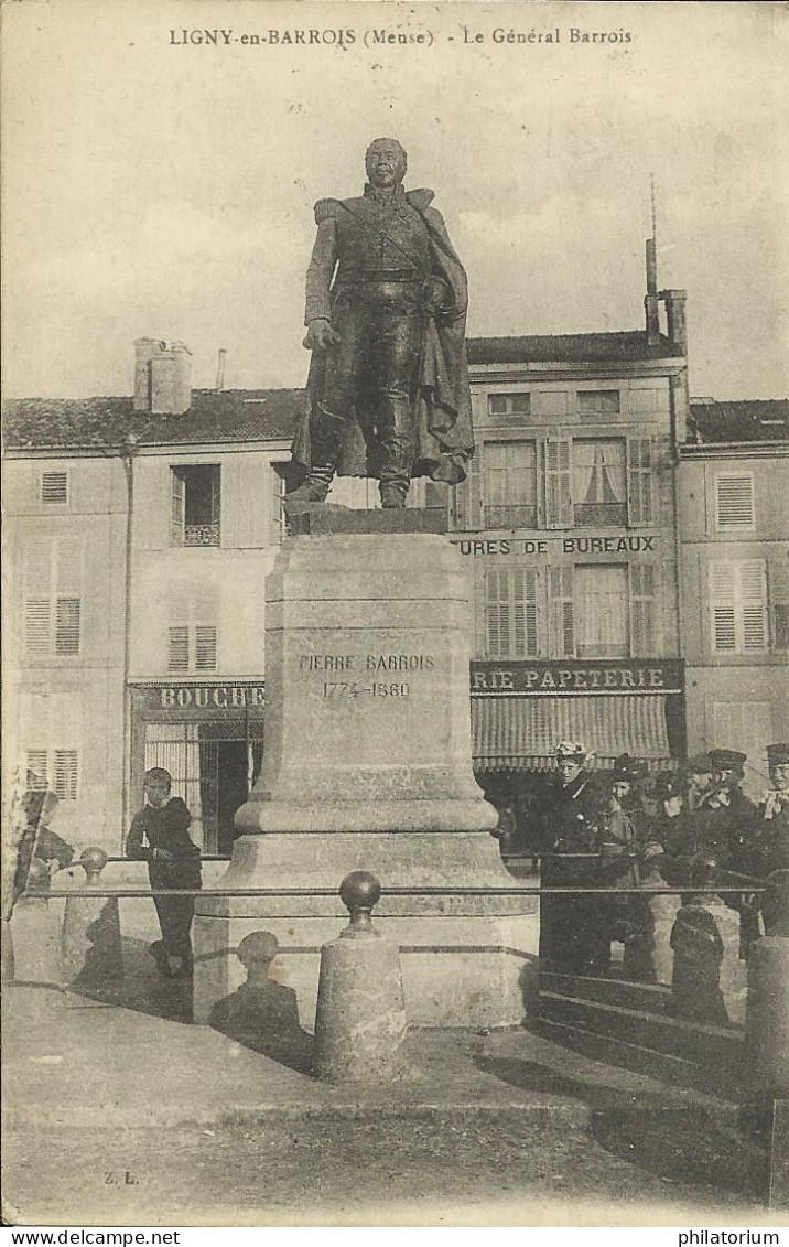 55  LIGNY En BARROIS   Statue Du Général Barrois - Ligny En Barrois