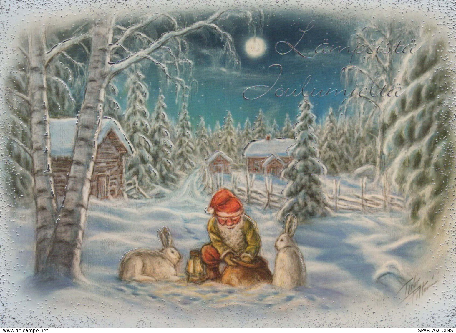 PÈRE NOËL Bonne Année Noël GNOME Vintage Carte Postale CPSM #PBL851.A - Kerstman