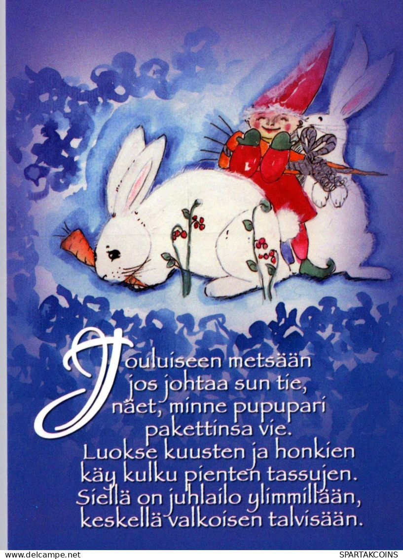 BABBO NATALE Buon Anno Natale GNOME Vintage Cartolina CPSM #PBL655.A - Santa Claus