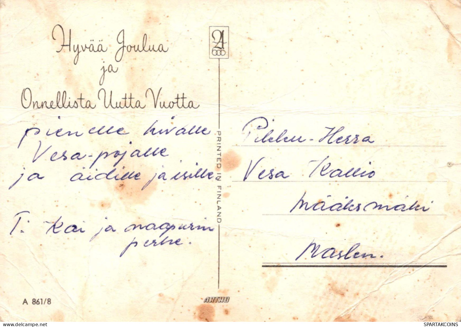 PÈRE NOËL Bonne Année Noël GNOME Vintage Carte Postale CPSM #PBL721.A - Santa Claus