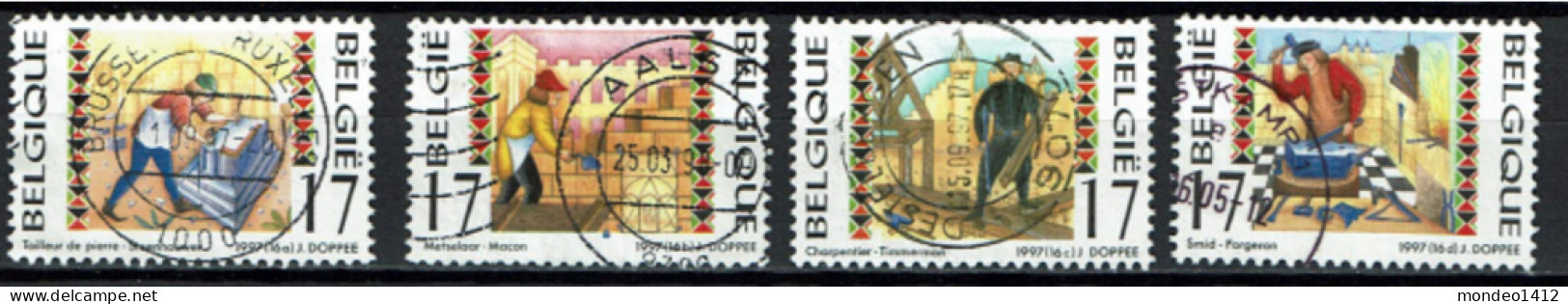 België 1997 OBP 2721/2724 - Y&T 2722/24 - Ambachtelijke Beroepen, Métiers Artisanaux - Usados