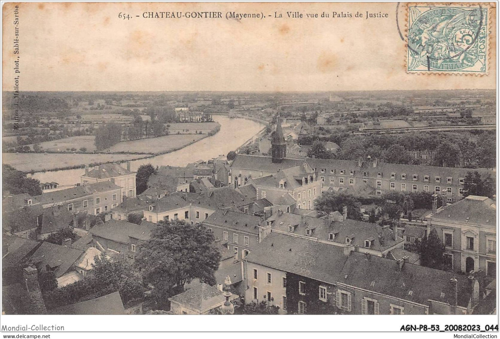 AGNP8-0665-53 - CHATEAU-GONTIER - La Ville Vue Du Palais De Justice - Chateau Gontier