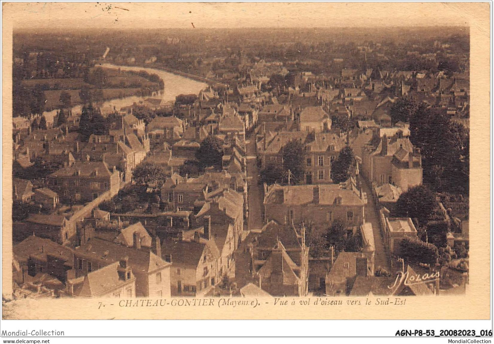 AGNP8-0651-53 - CHATEAU-GONTIER - Vue A Vol D'oiseau Vers Le Sud-est - Chateau Gontier