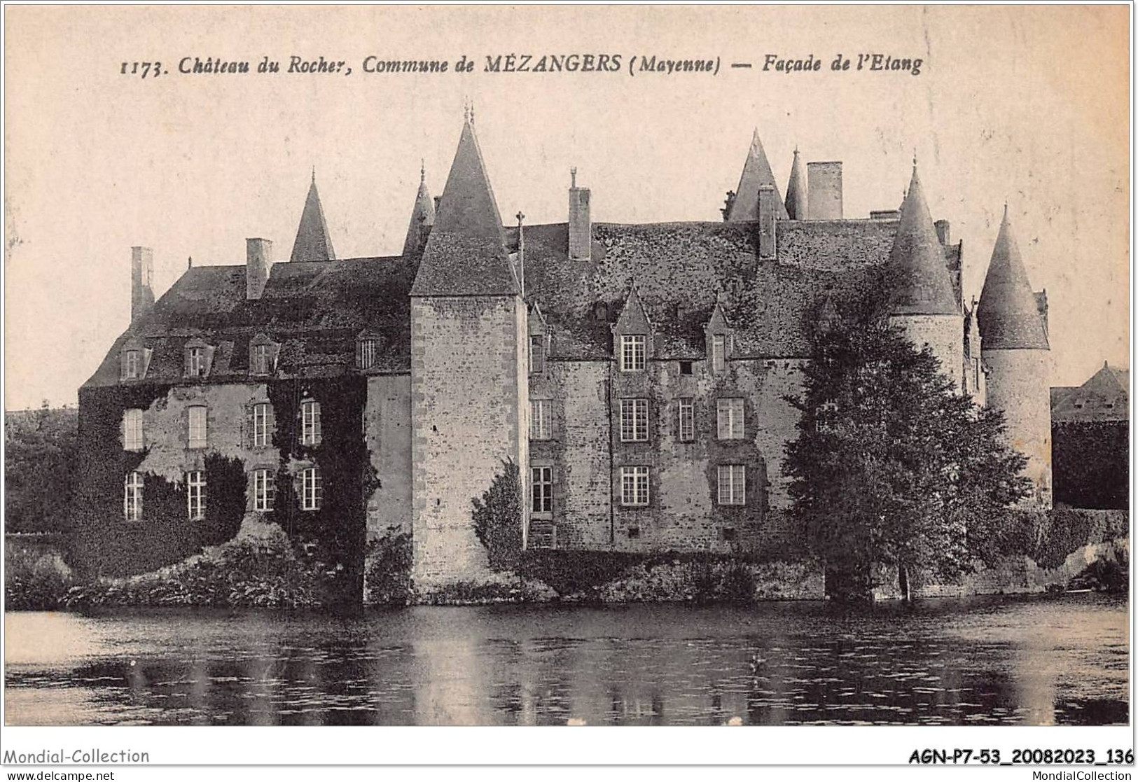 AGNP7-0622-53 - Chateau Du Rocher - Commune De Mézangers - Facade De L'étang - Otros & Sin Clasificación