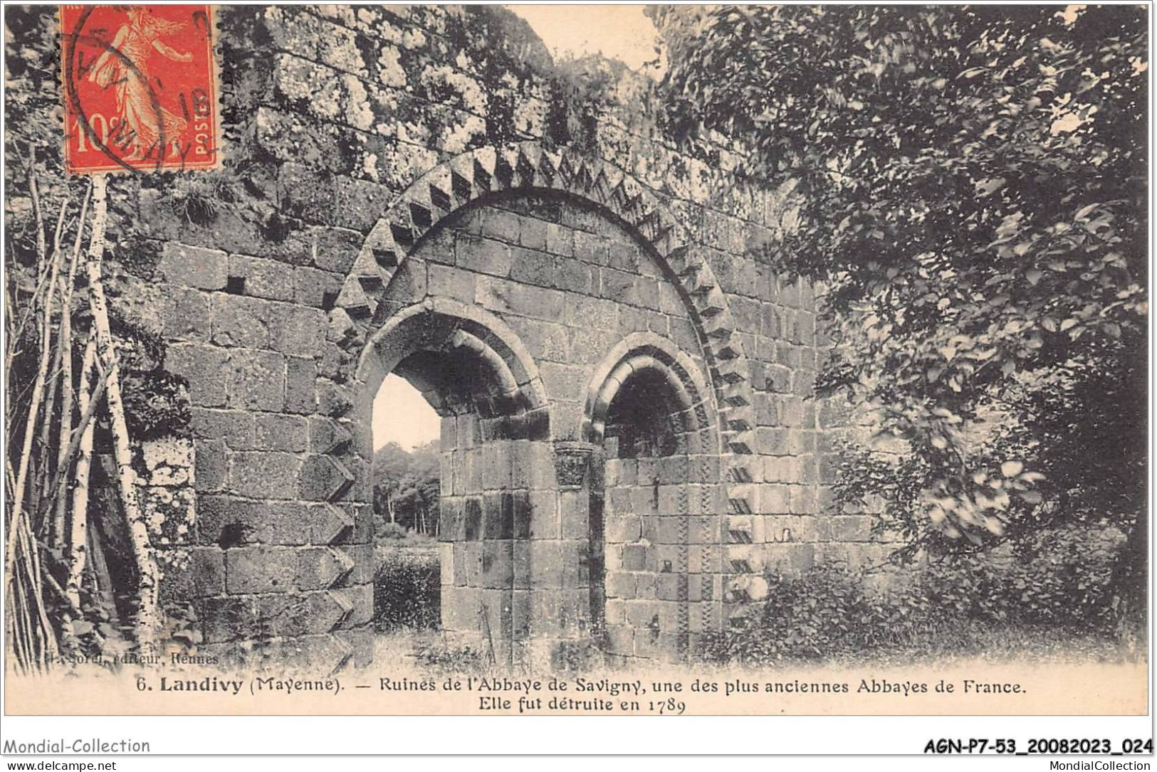AGNP7-0566-53 - LANDIVY - Ruines De L'abbaye De Savigny Une Des Plus Ancienne Abbaye De France - Landivy