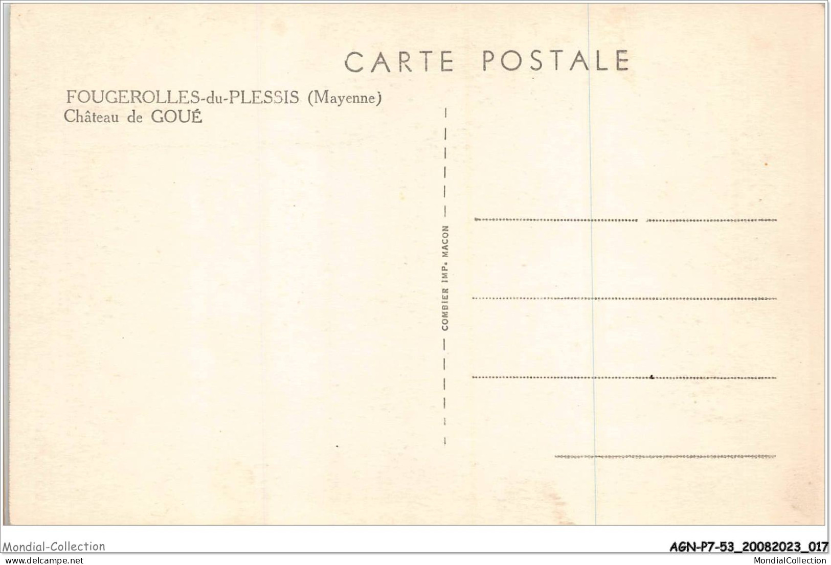 AGNP7-0562-53 - Fougerolles-du-plessis - Chateau De Goué - Autres & Non Classés