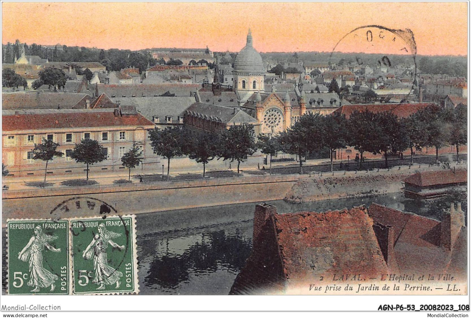 AGNP6-0517-53 - LAVAL - L'jopital Et La Ville - Vue Prise Du Jardin De La Peririne - Laval