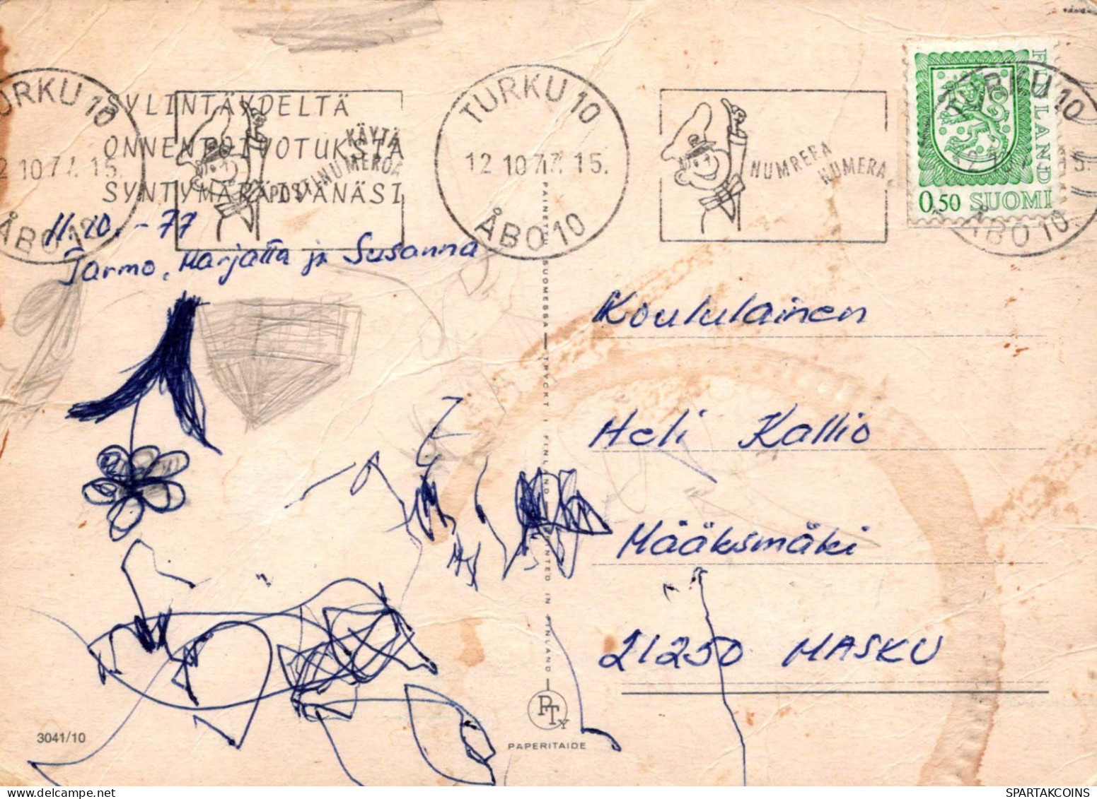 ALLES GUTE ZUM GEBURTSTAG 9 Jährige MÄDCHEN KINDER Vintage Postal CPSM #PBT855.A - Birthday
