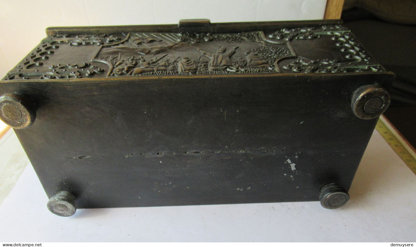 LADE 400  - Koning Valdemar's Kruistochten Herdenkingsdoos 1219 door Iron Art Kopenhagen - 1838 gram - 20x10x9 cm