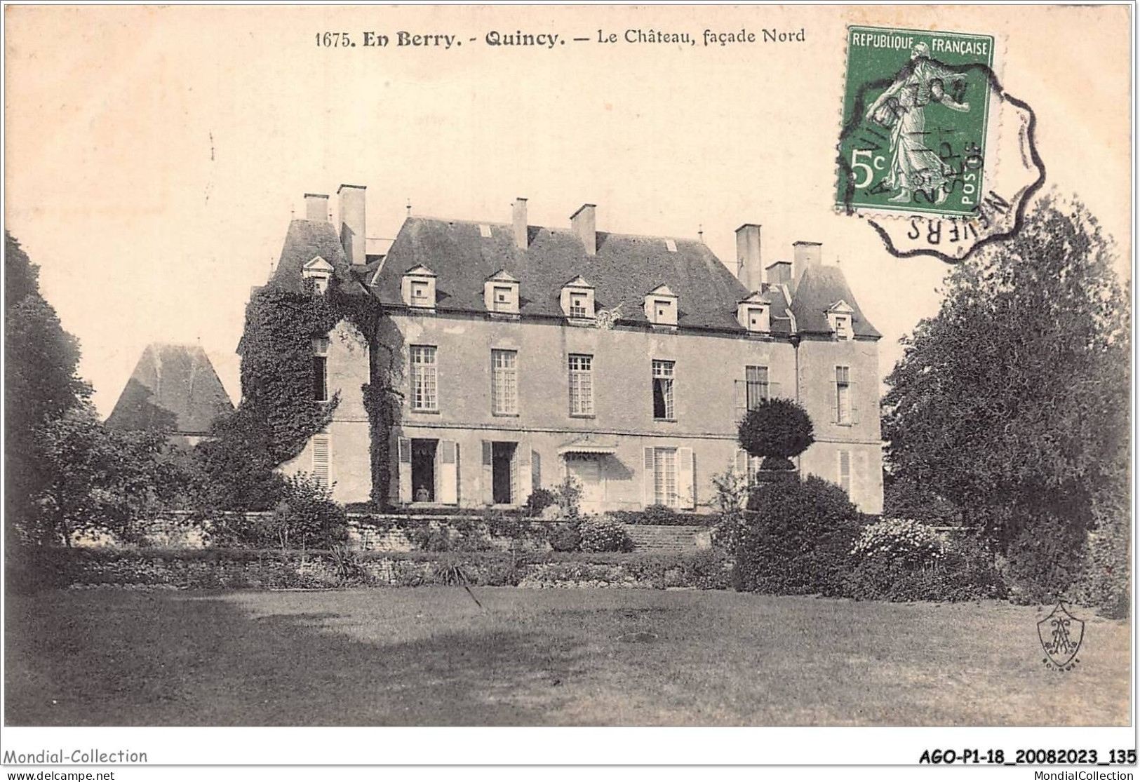 AGOP1-0069-18 - En Berry - QUINCY - Le Chateau - Façade Nord - Vierzon