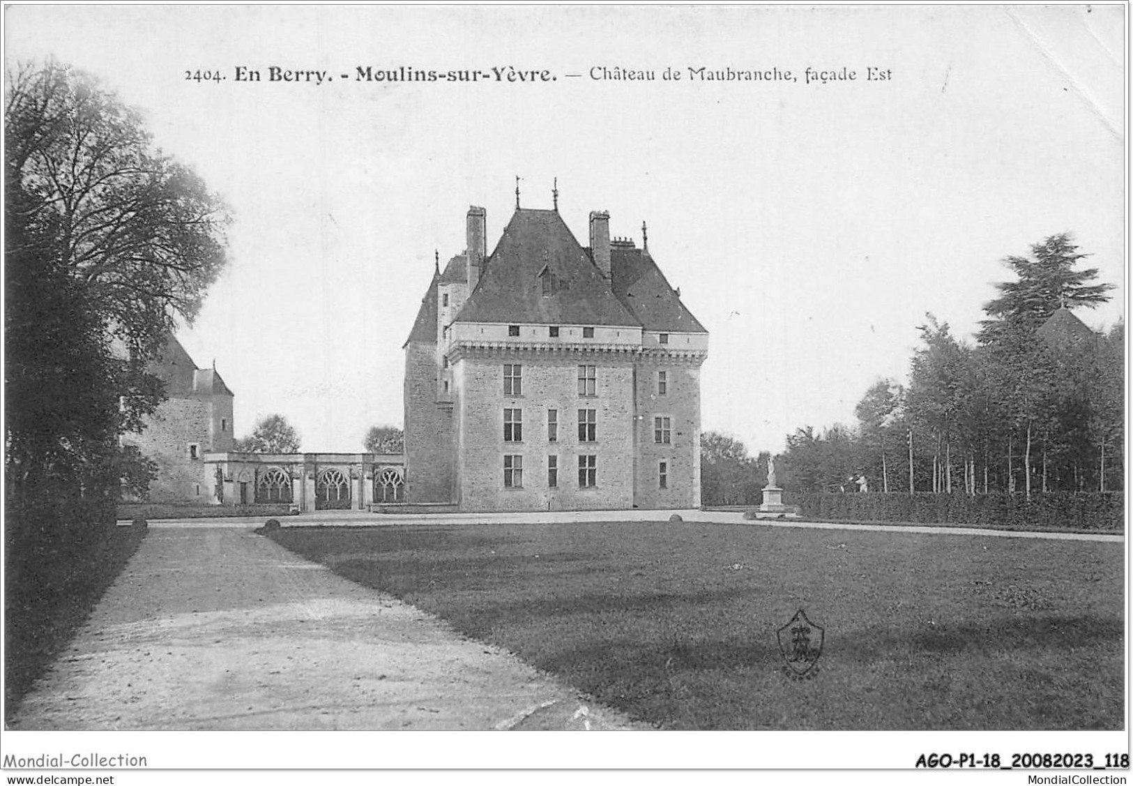 AGOP1-0060-18 - En Berry - MOULINS-sur-YEVRE - Cher - Chateau De Maubranches - Façade Est - Bourges