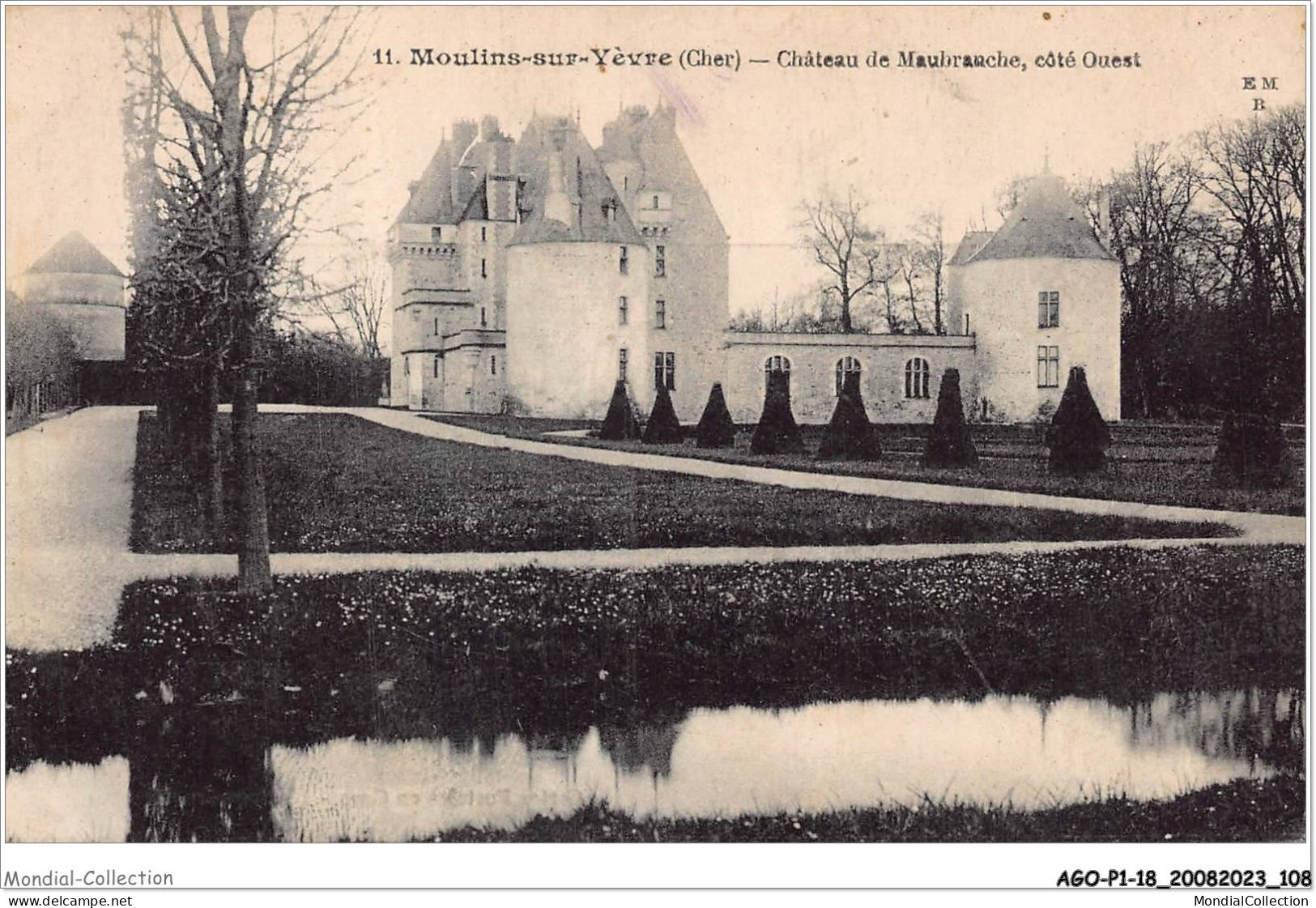 AGOP1-0055-18 - MOULINS-sur-YEVRE - Cher - Chateau De Maubranche - Côté Ouest - Bourges