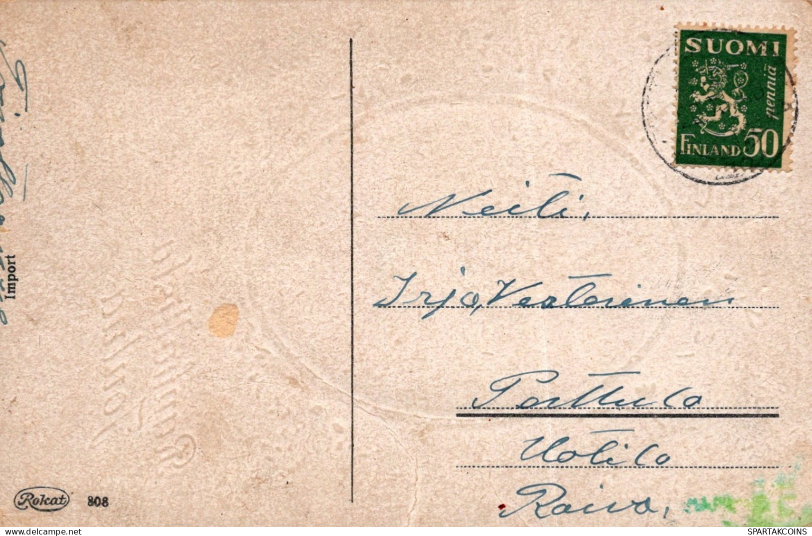 ÁNGEL NAVIDAD Vintage Antiguo Tarjeta Postal CPA #PAG644.A - Anges