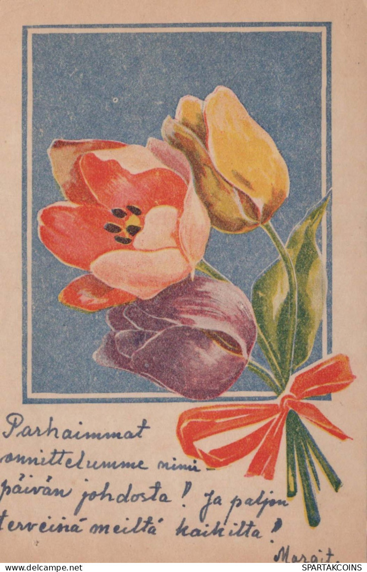 FLORES Vintage Tarjeta Postal CPA #PKE737.A - Flowers