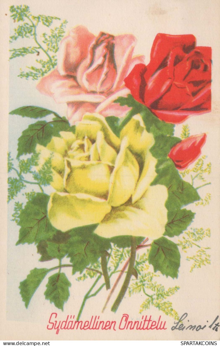 FLOWERS Vintage Ansichtskarte Postkarte CPA #PKE625.A - Fleurs