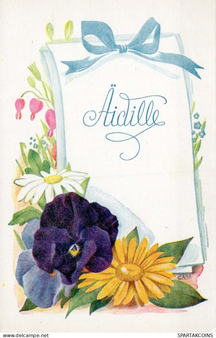 FLEURS Vintage Carte Postale CPA #PKE599.A - Flowers