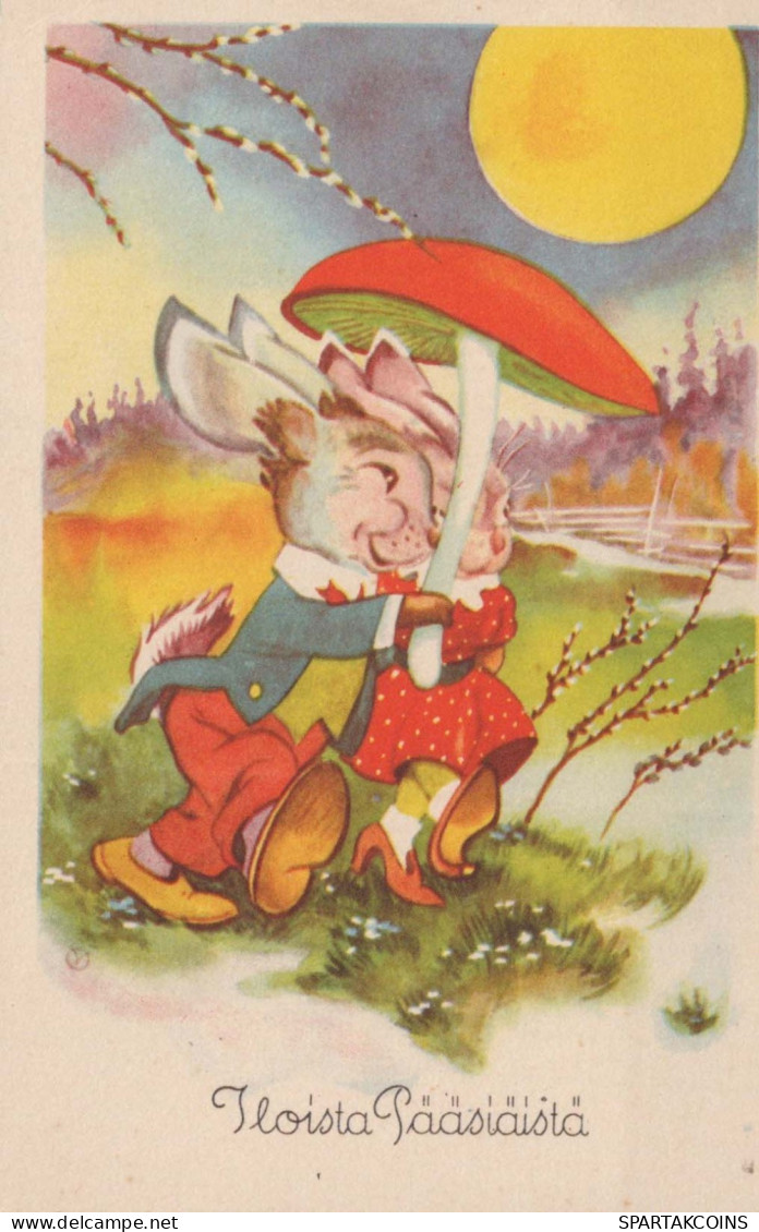 PÂQUES LAPIN ŒUF Vintage Carte Postale CPA #PKE239.A - Easter