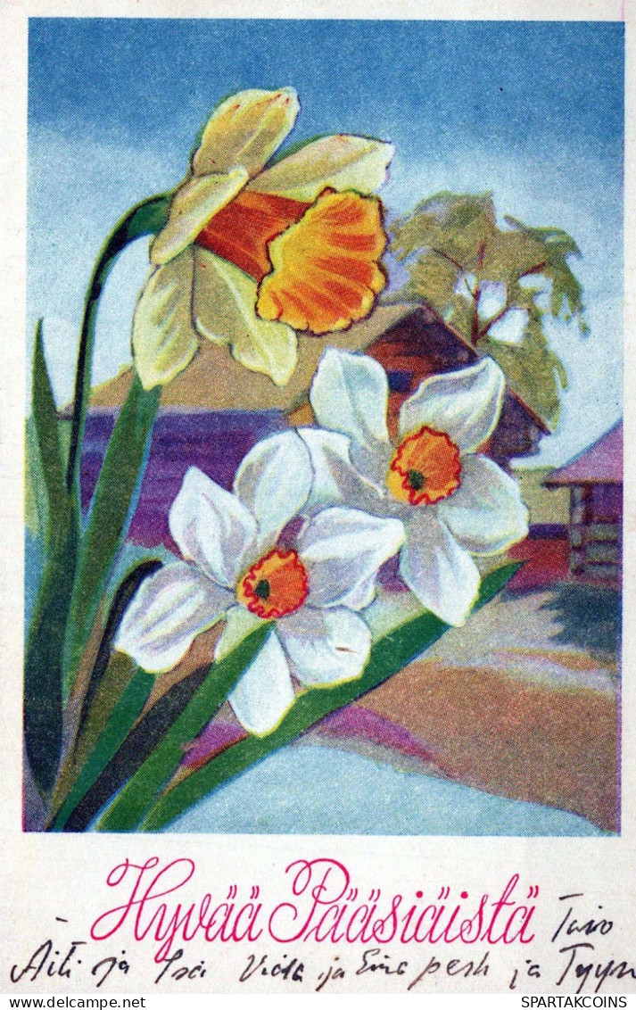 FLOWERS Vintage Ansichtskarte Postkarte CPA #PKE265.A - Blumen