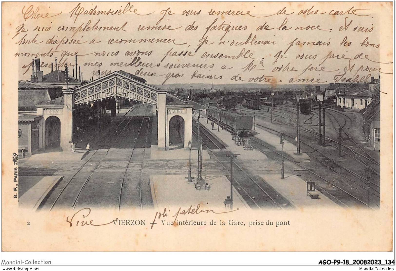 AGOP9-0817-18 - VIERZON - Vue Intérieure De La Gare - Prise Du Pont - Vierzon