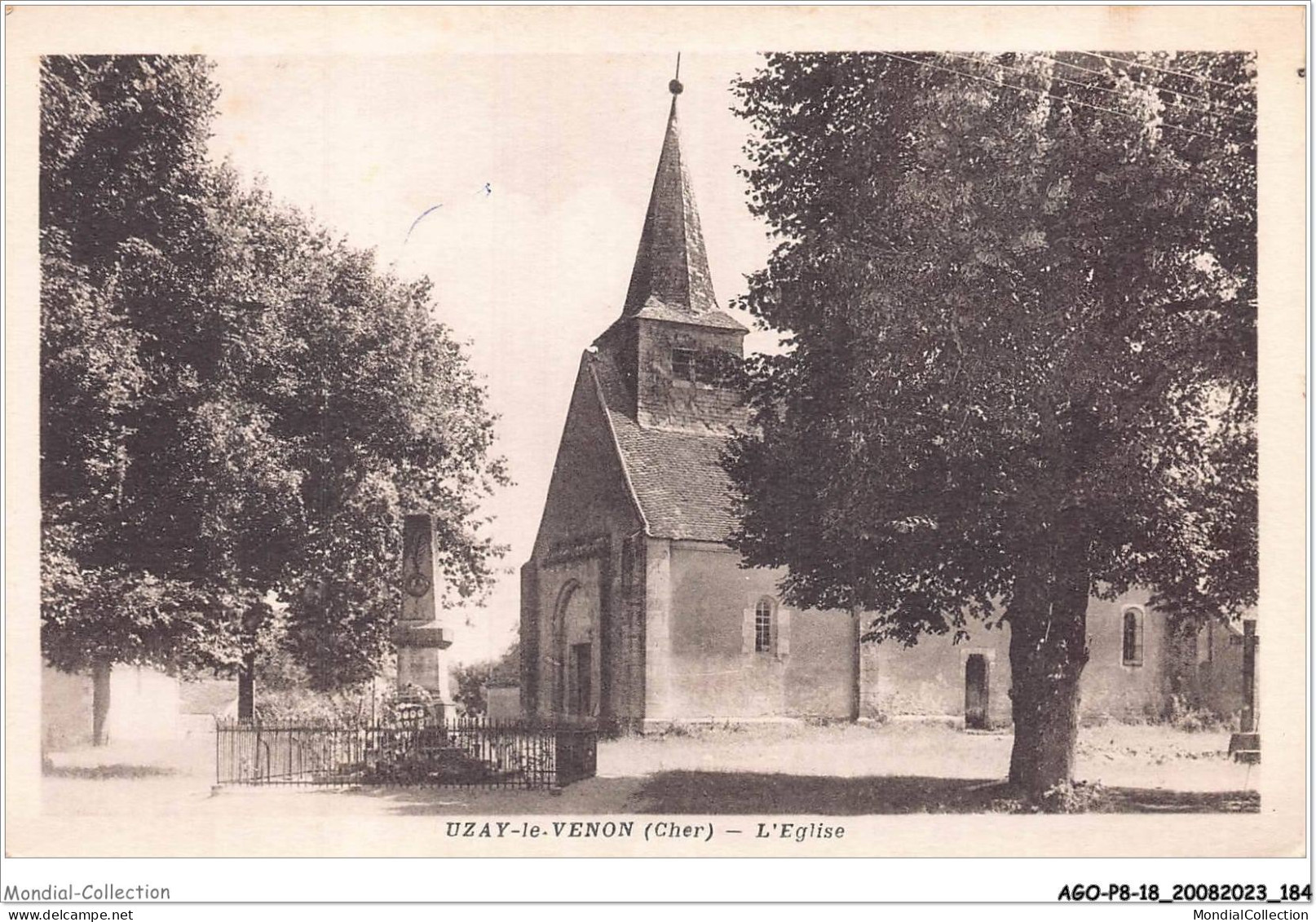 AGOP8-0749-18 - UZAY-LE-VENON - Cher - L'église - Saint-Amand-Montrond