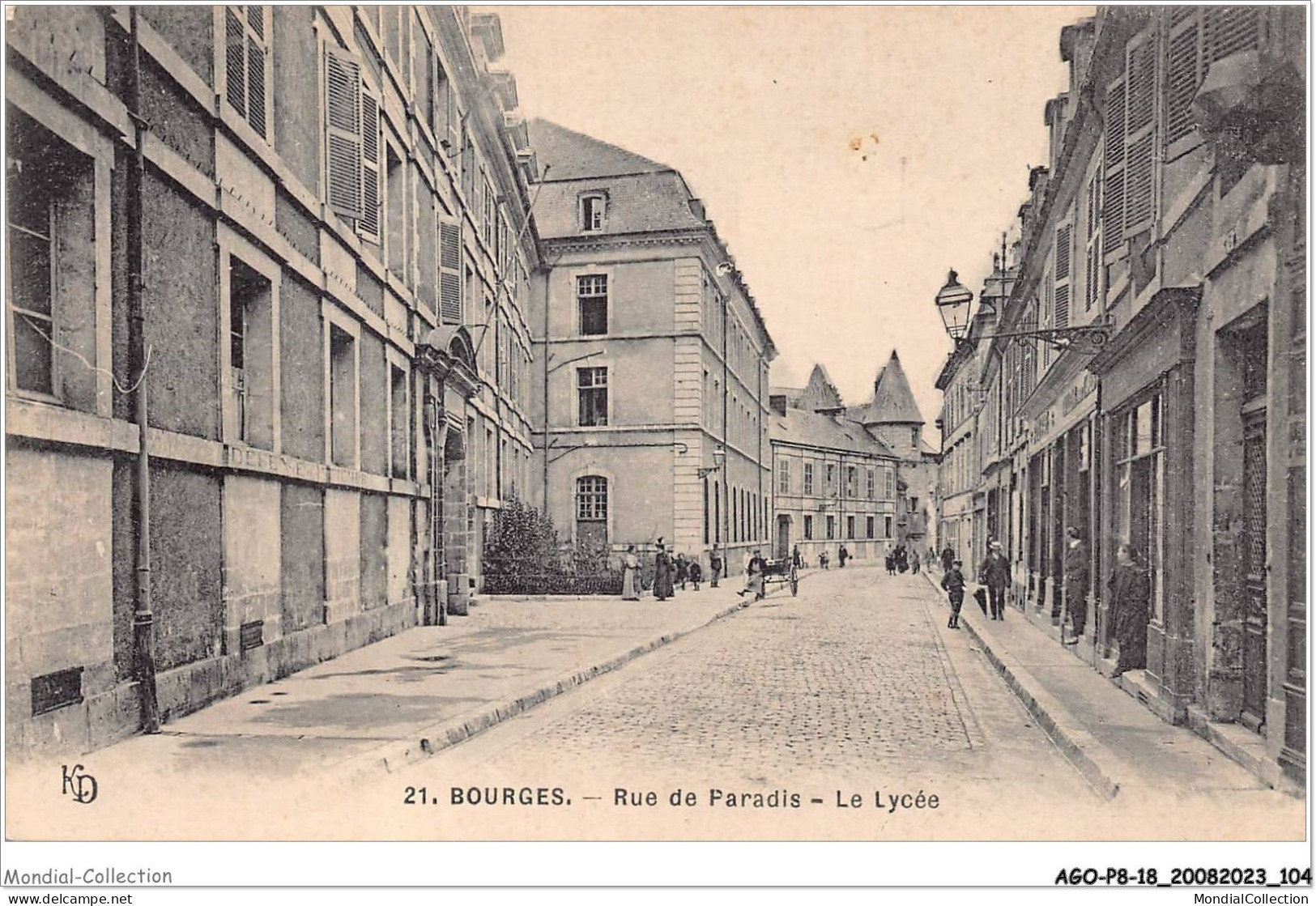 AGOP8-0709-18 - BOURGES - Rue De Paradis - Le Lycée - Bourges