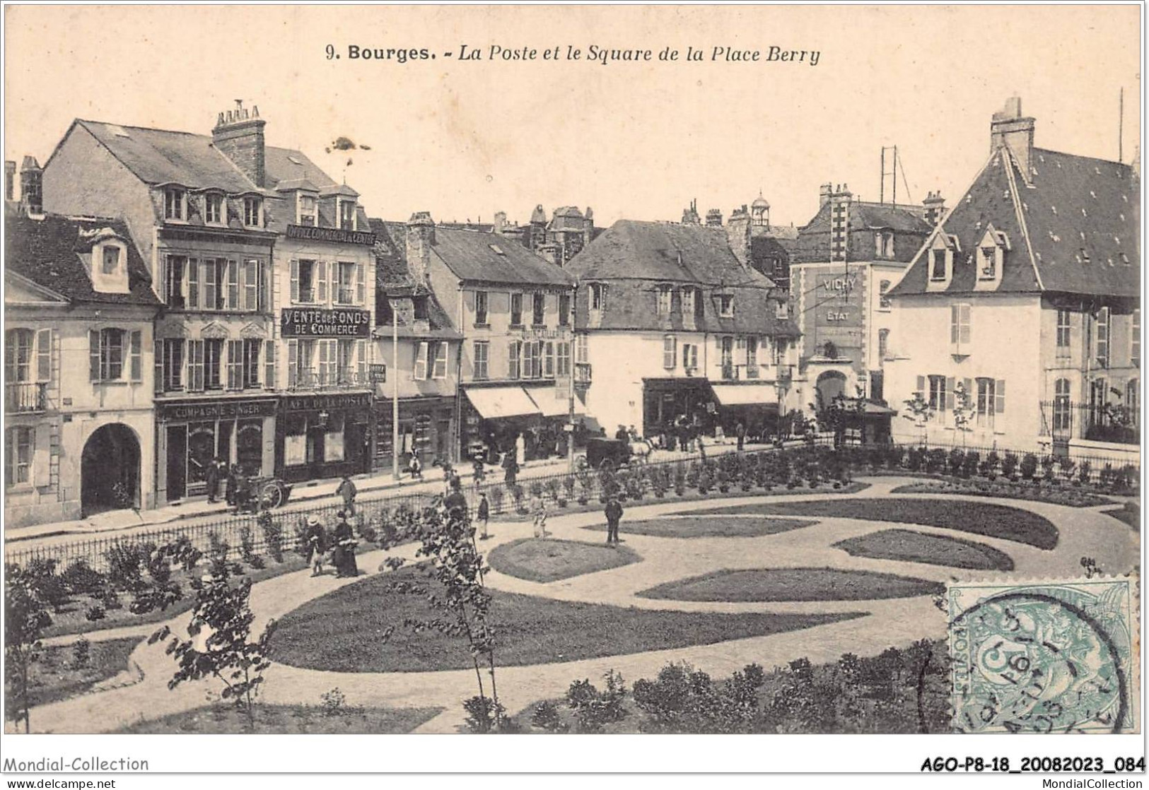 AGOP8-0699-18 - BOURGES - La Poste Et Le Square De La Place Berry - Bourges