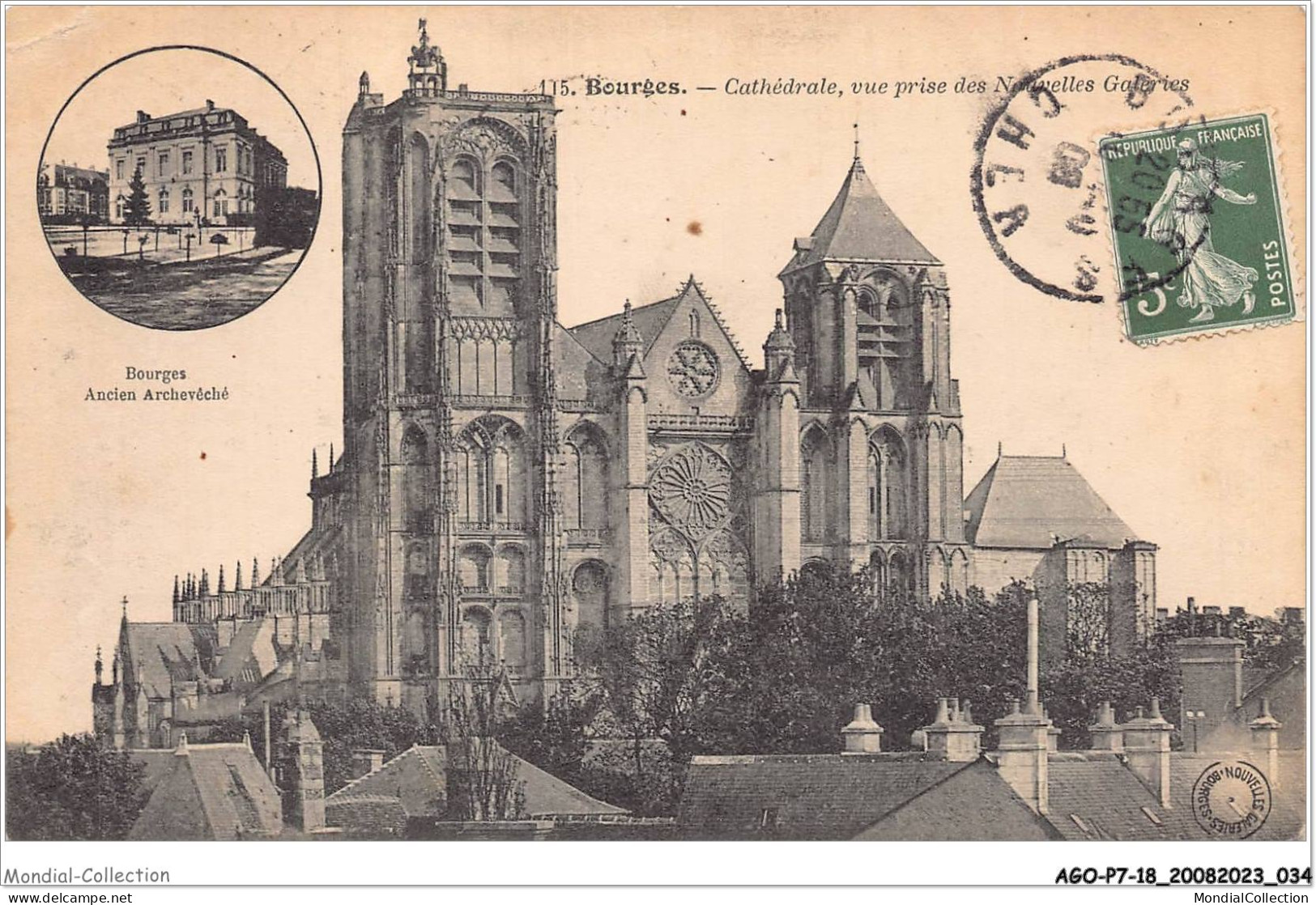 AGOP7-0576-18 - BOURGES - Cathédrale - Vue Prise Des Nouvelles Galeries - Bourges